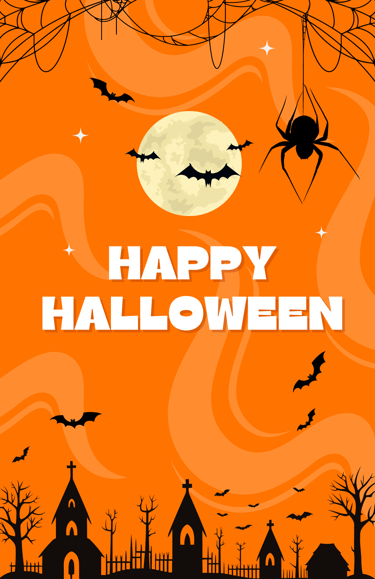 Tarjeta de Halloween espeluznante
