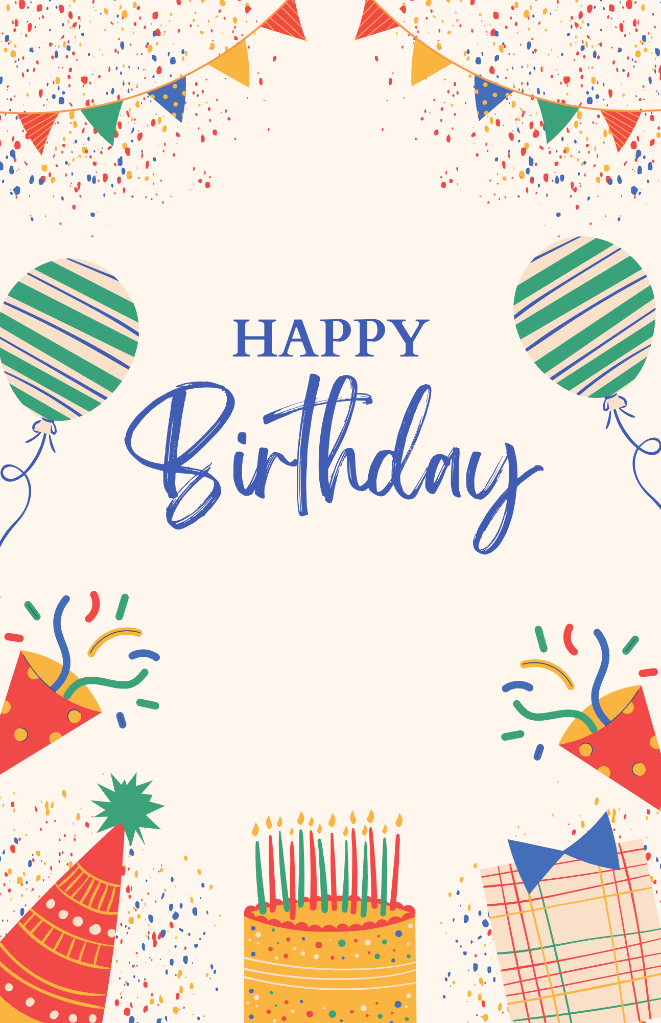 Tarjeta de deseos de cumpleaños