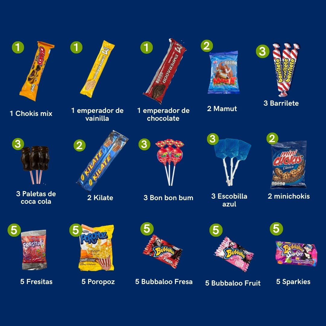 Pa’ Romper la Dieta - 46-Piece Dominican Candy & Cookies Box