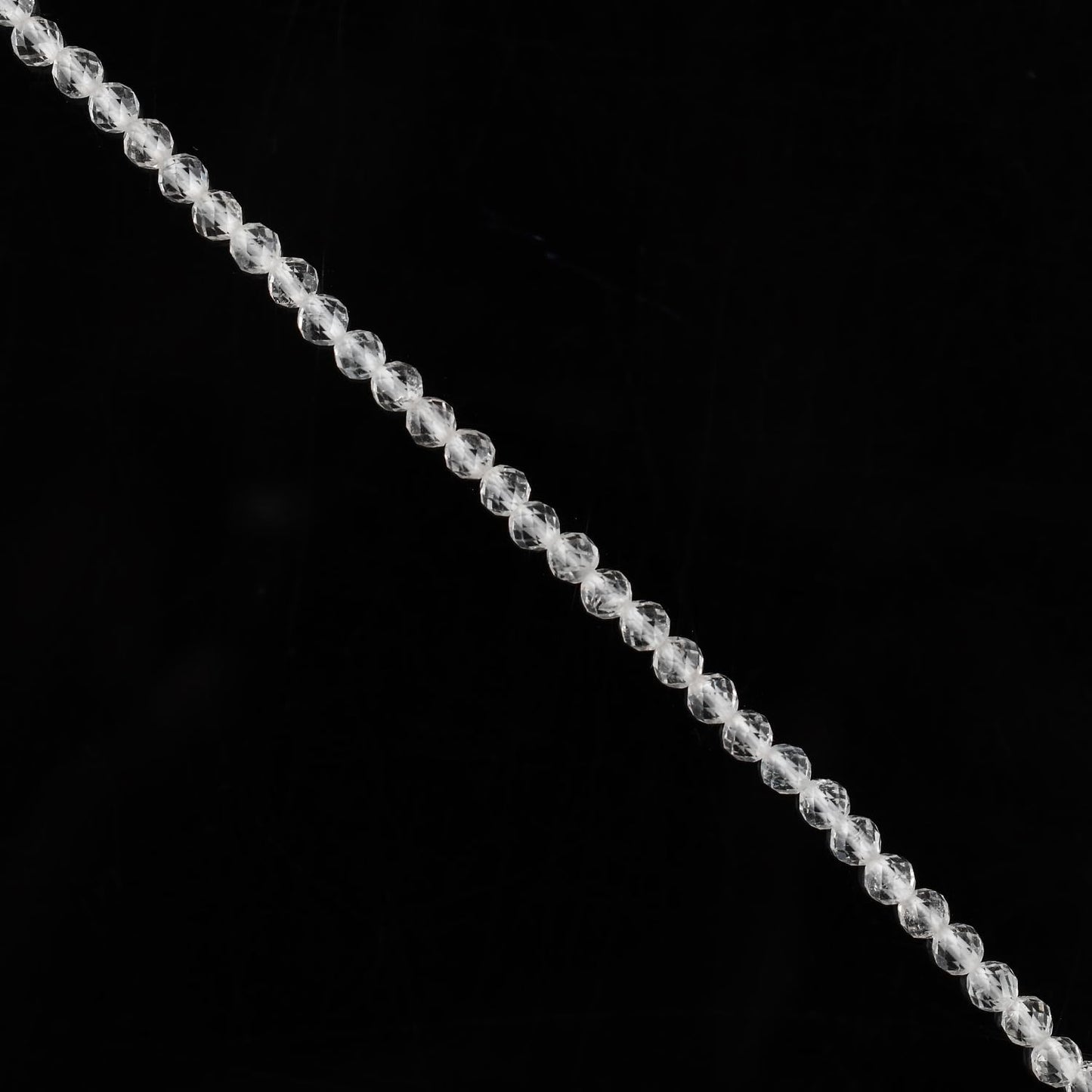 Pulsera de microcuentas de larimar en latón plateado, microcuentas facetadas de 3 mm, piedra preciosa natural, 20 cm de largo, cierre de mosquetón, un regalo exquisito para mujer.