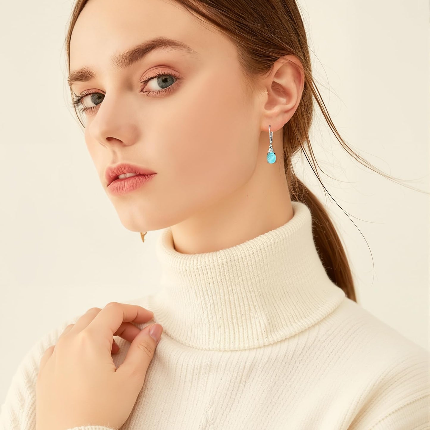 Larimar Dangle Earrings 925 Silver | Amazon