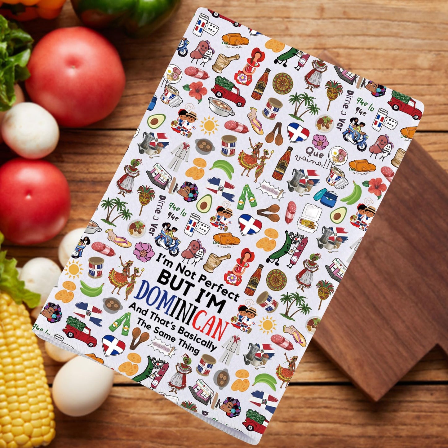 Toalla de cocina con la bandera de República Dominicana
