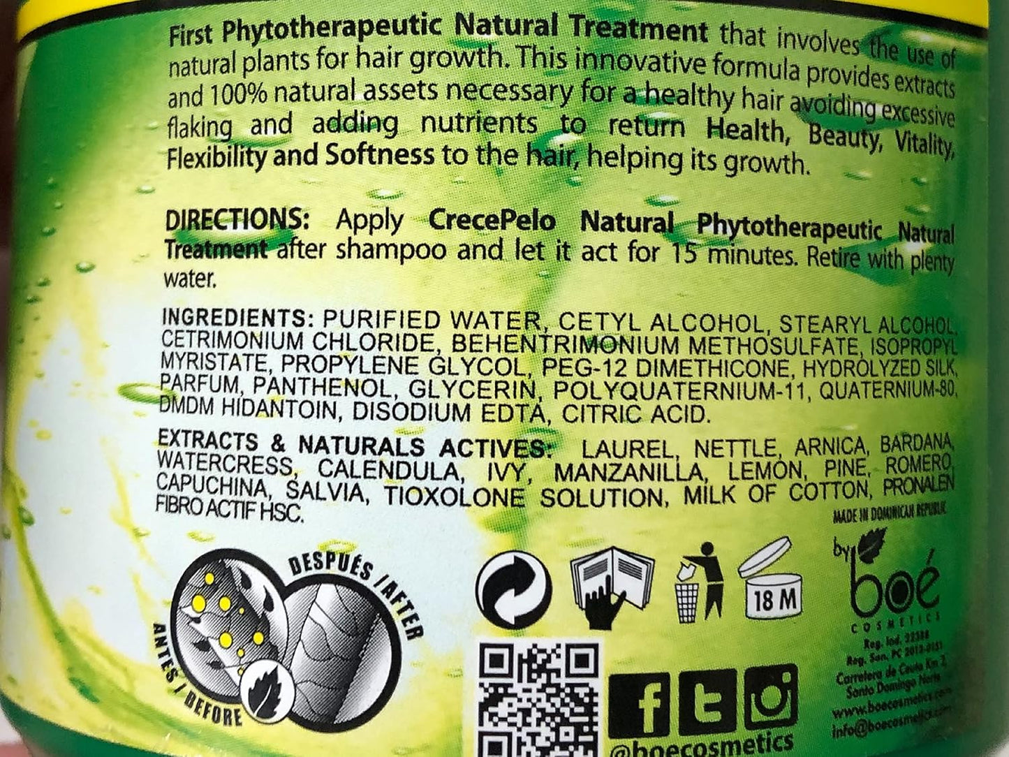 Kit para el crecimiento del cabello de Boe Cosmetics - Incluye gotas para el cabello