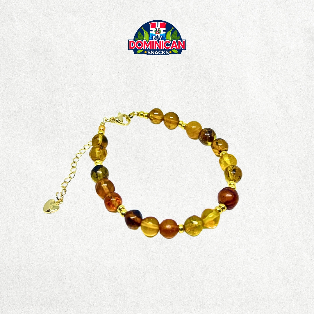Pulsera de cuentas de ámbar: una pieza atemporal de elegancia natural, orgullosamente dominicana