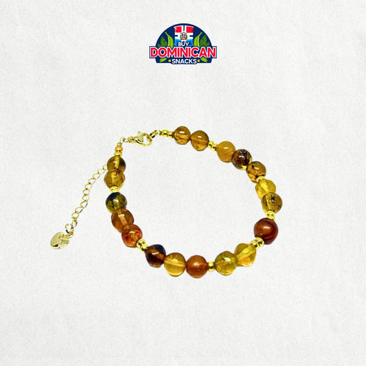 Pulsera de cuentas de ámbar: una pieza atemporal de elegancia natural, orgullosamente dominicana
