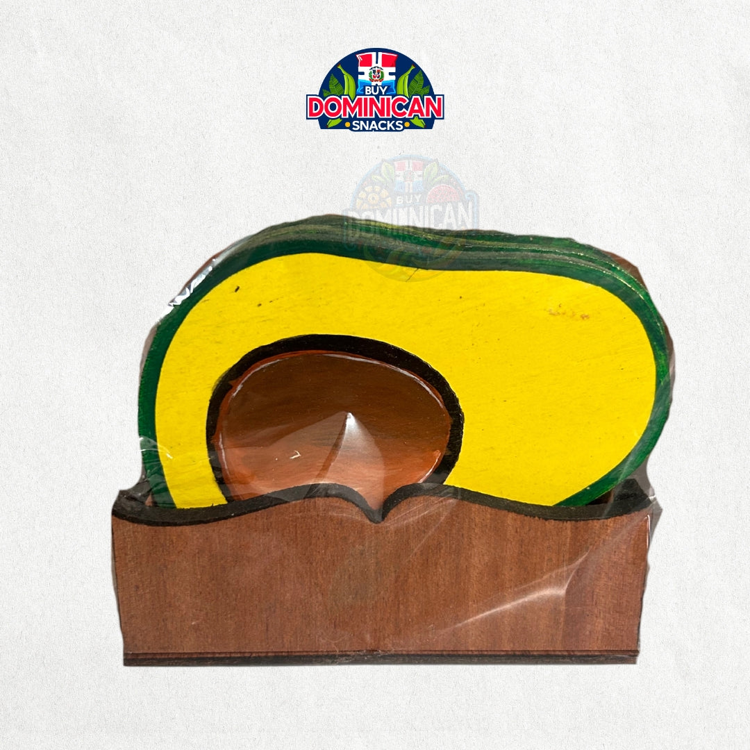 Dominican-Inspired Coasters: Avocado, sunflower, Hibiscus Flower, and Countryside - 6 pcak