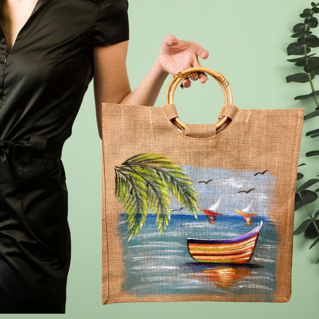 Bolsas de Yute con Paisajes Dominicanos