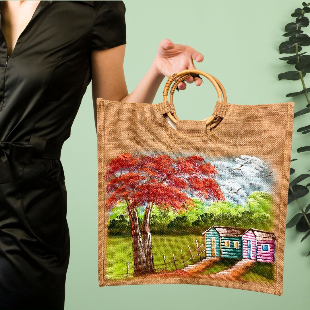 Bolsas de Yute con Paisajes Dominicanos