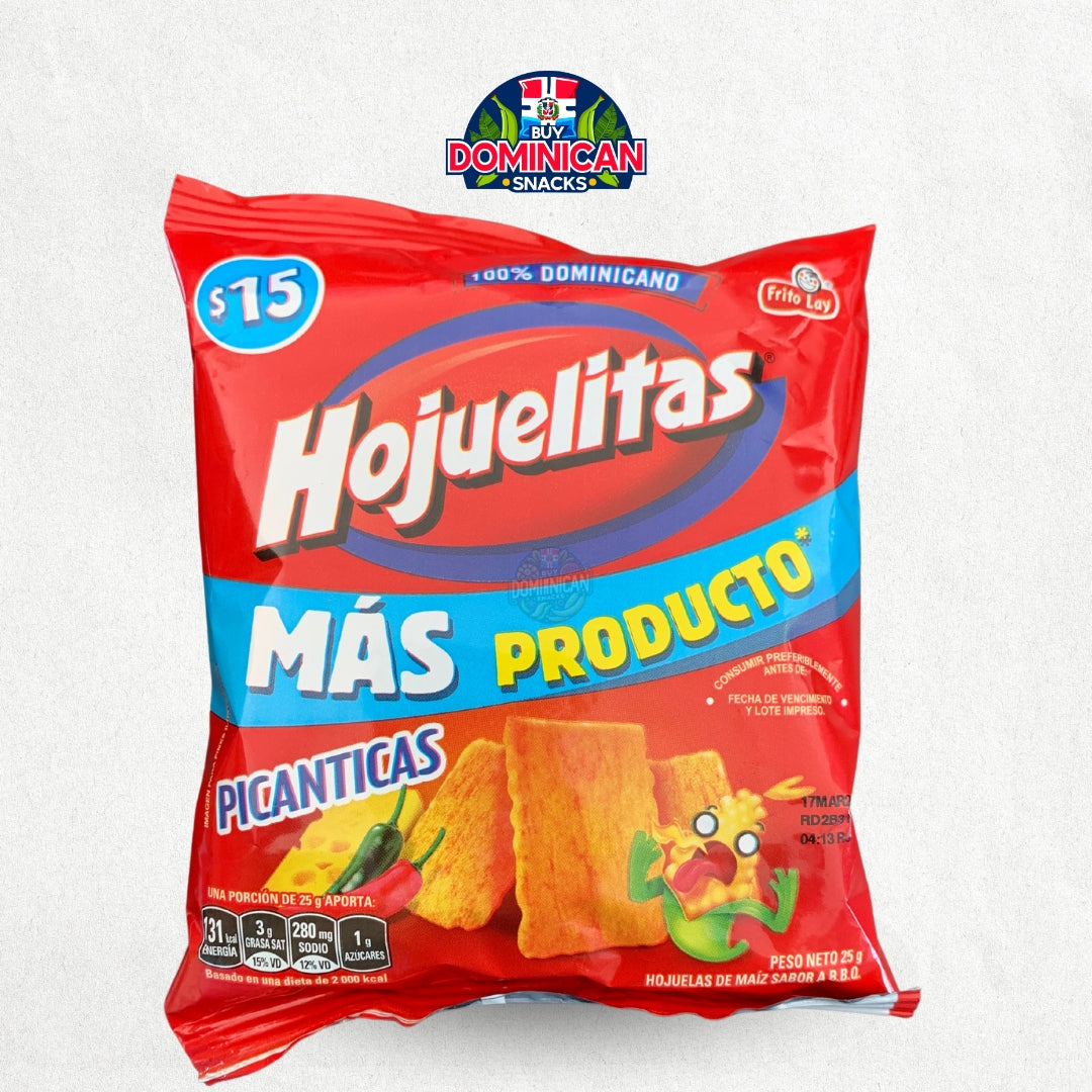 Dominican Chip Spicy Adventure - Fritos Hojuelitas Hot Spicy Corn Chips | Papita Fundita Maíz Picanticas Dominicanas - 25g