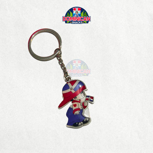 Dominican Flag Metal Keychain – Iconic T-shirt Design