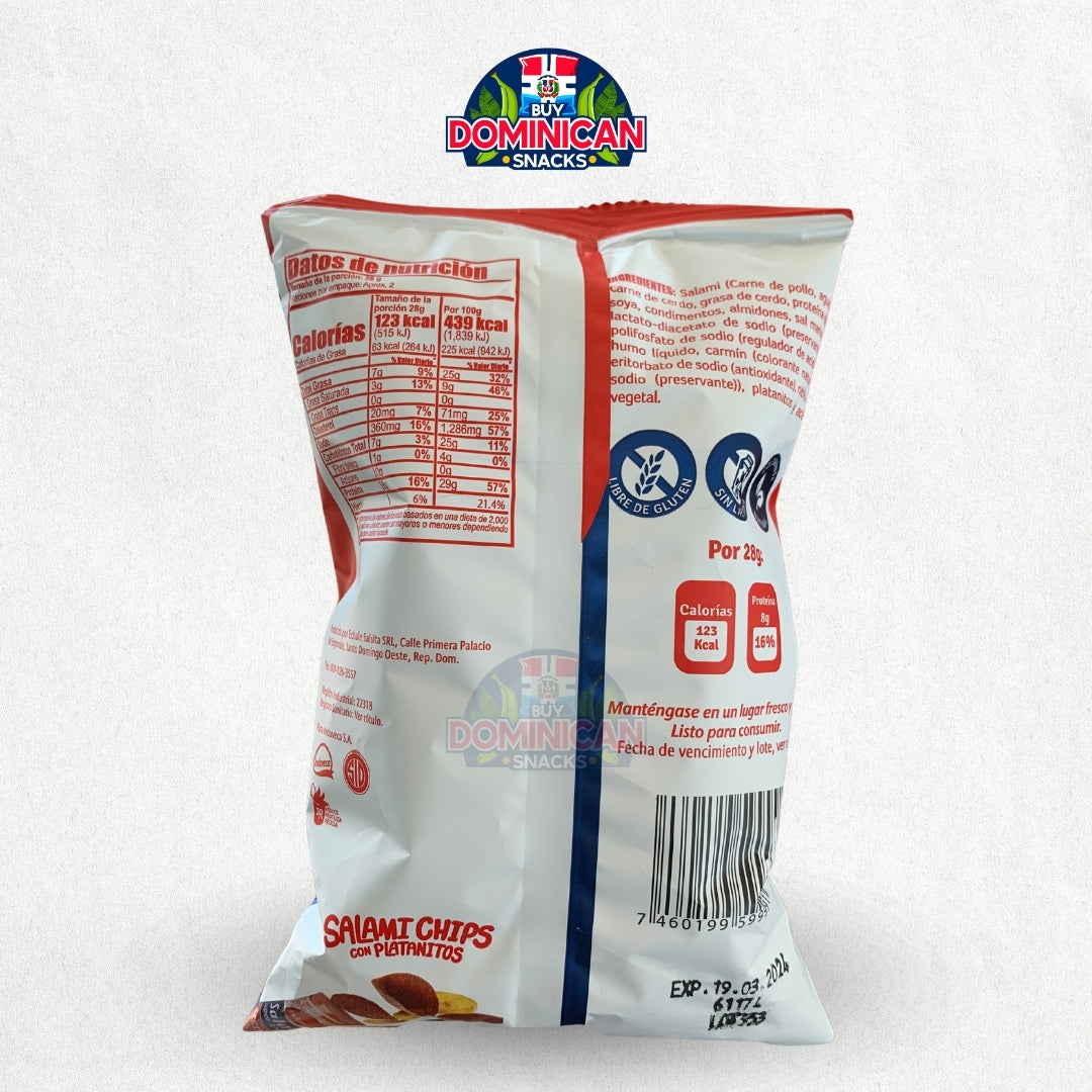 Dominican Salami Chips with Plantain - Induveca salamichips Authenthic Dominican chips 50g