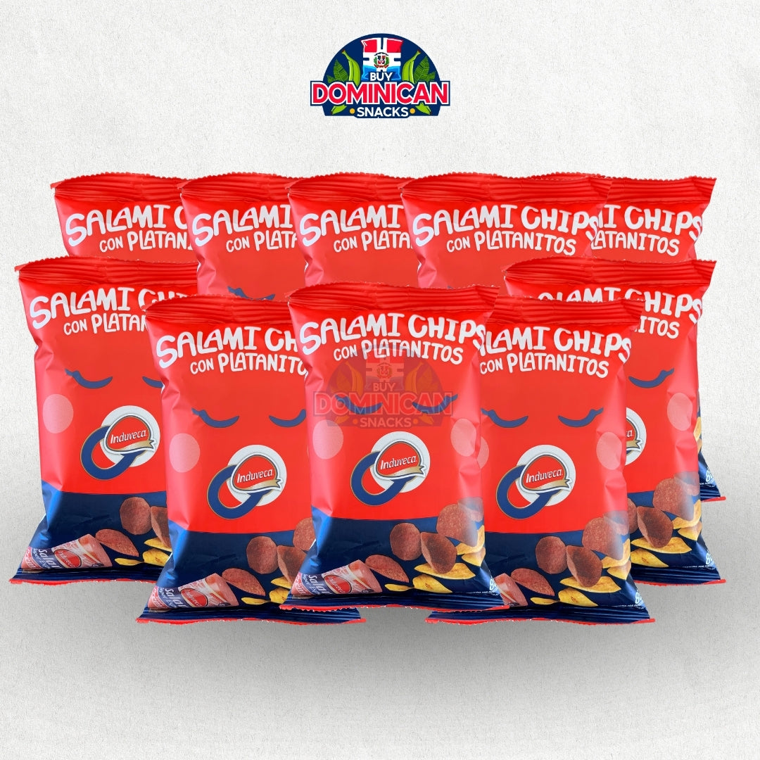 Dominican Salami Chips with Plantain - Induveca salamichips Authenthic Dominican chips 50g