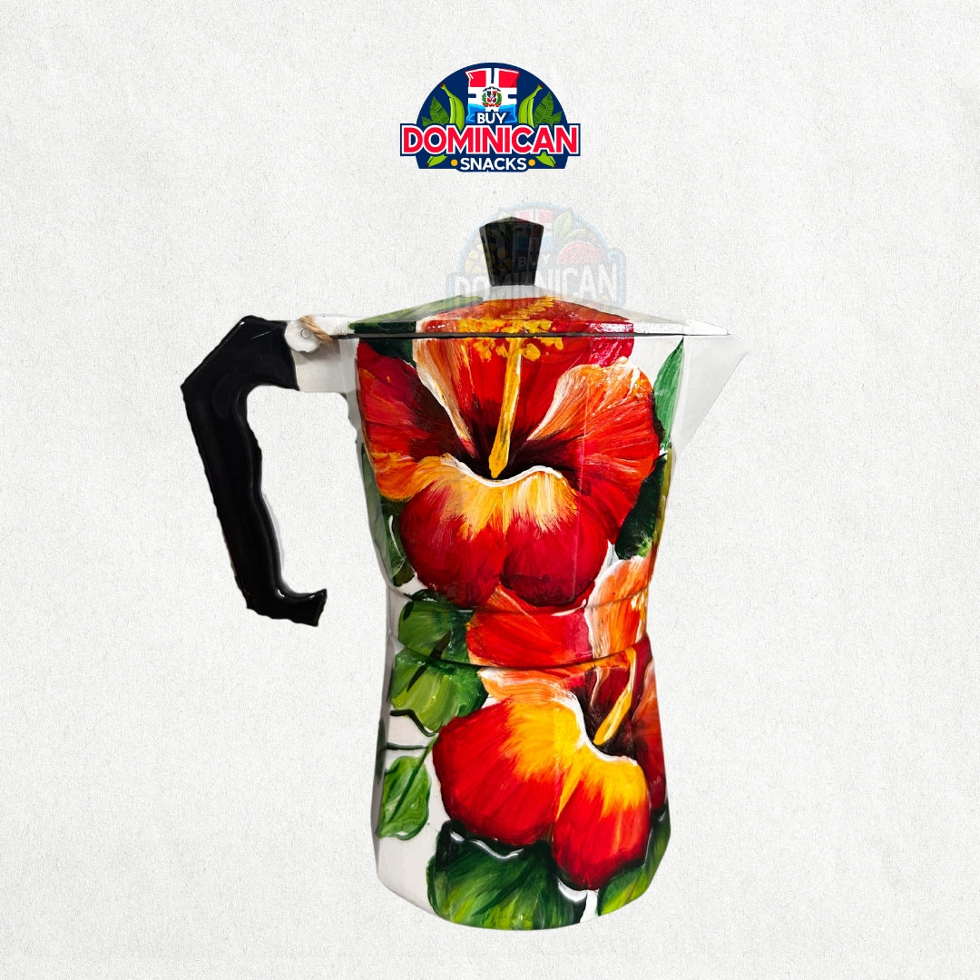 ☕ Cayenne Flower Coffee Pot: Celebrate Dominican Craftsmanship and Charm ☕