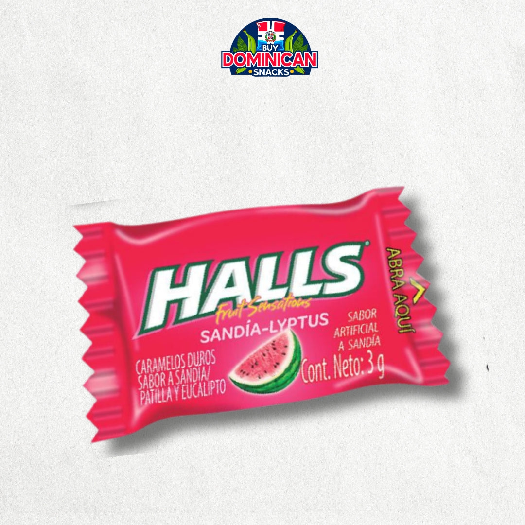 Halls Watermelon-Lyptus Mints 100UND of refreshing mints -300g
