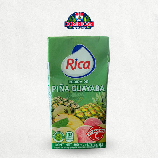 Rica Bebida de Jugo de Piña Guayaba - Jugo de Piña Guayaba 200ml