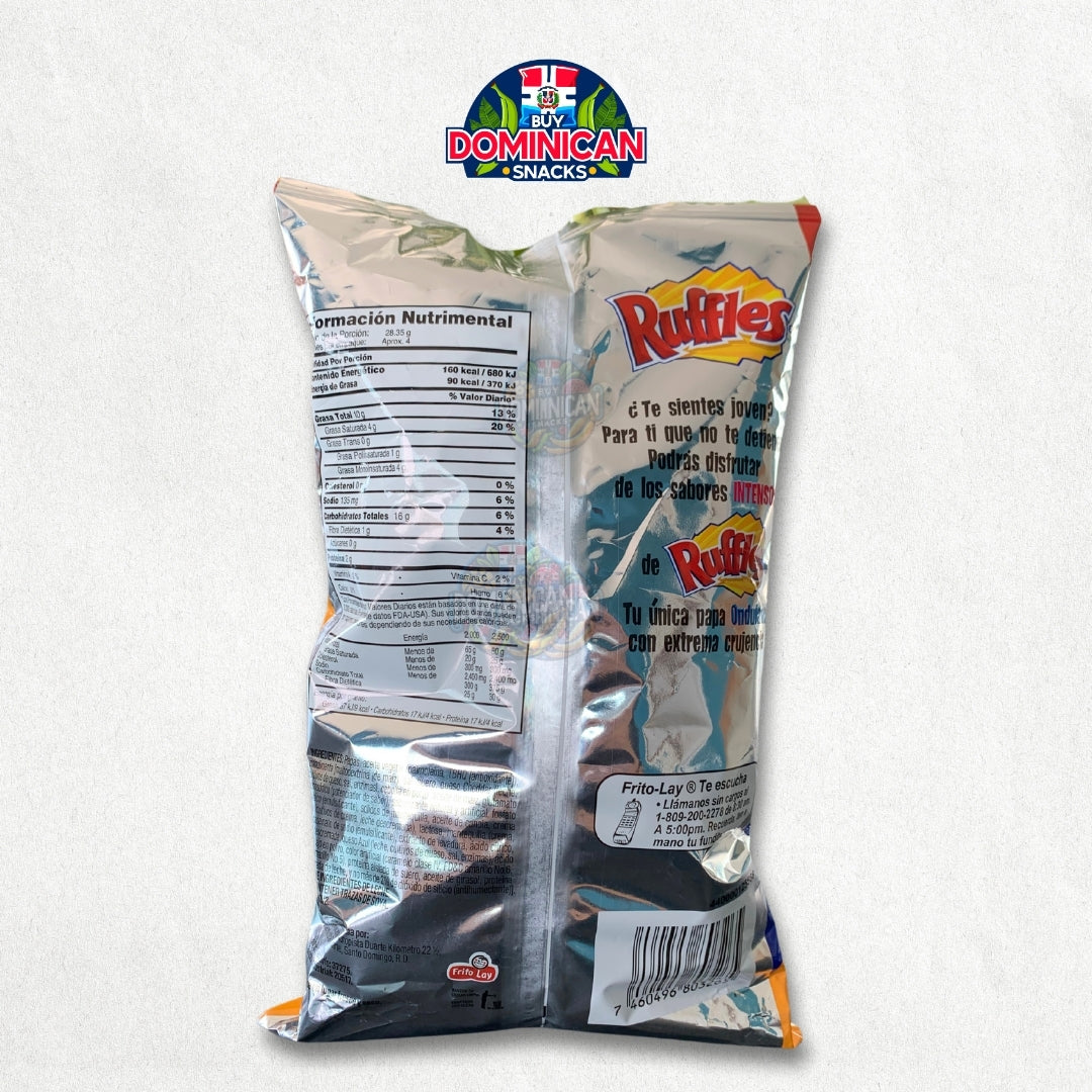 Cheddar Ruffles Potato Chips - Dominican Chip Cheesy Delight | - 55g