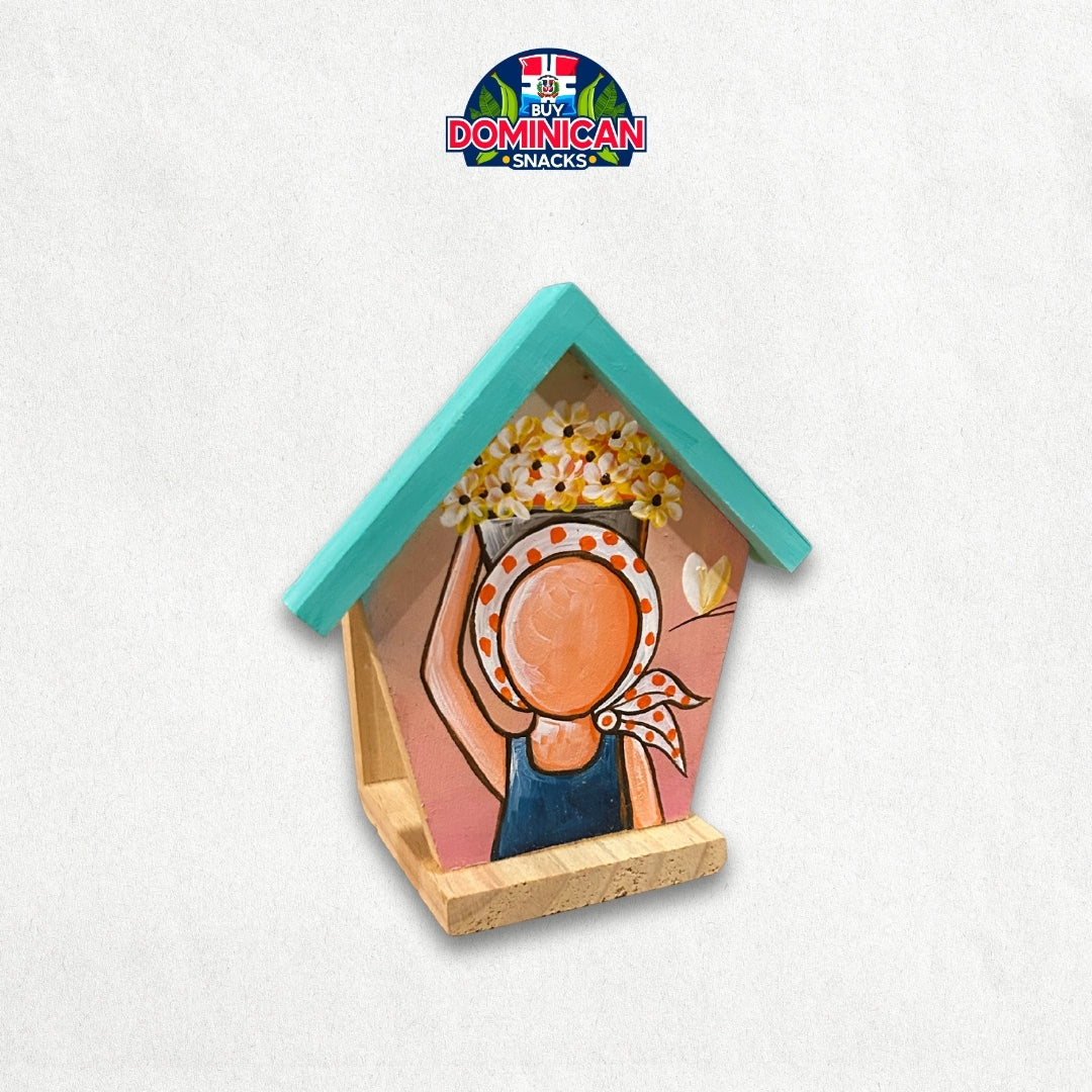 Handcrafted Napkin Holder with Traditional Dominican Doll Design