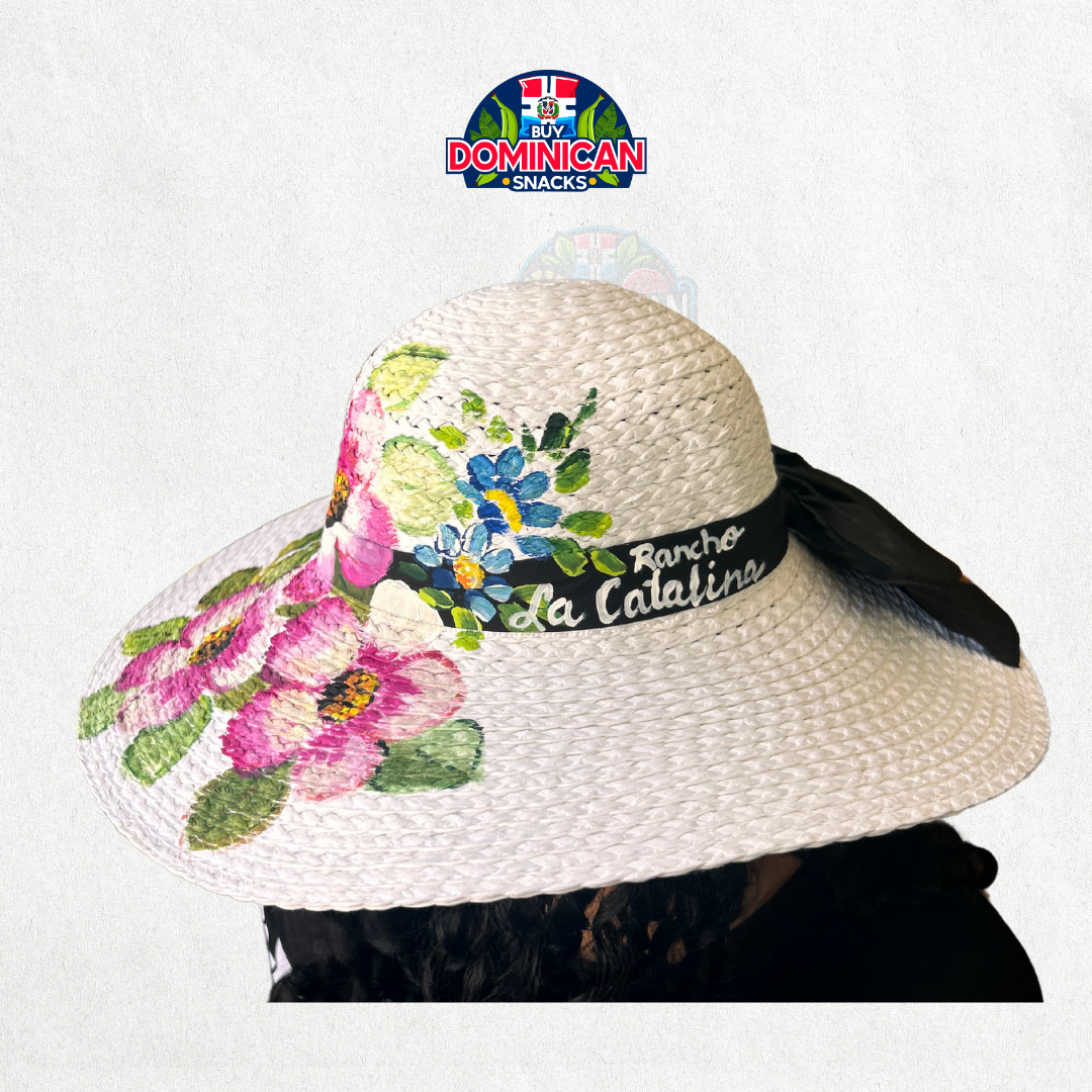 Sombrero con diseño de campo extravagante: estilo dominicano hecho a mano