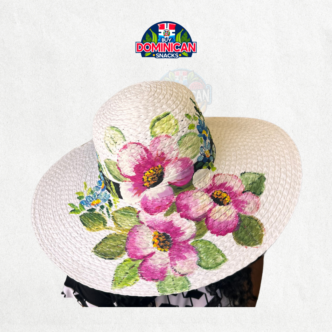 Sombrero con diseño de campo extravagante: estilo dominicano hecho a mano