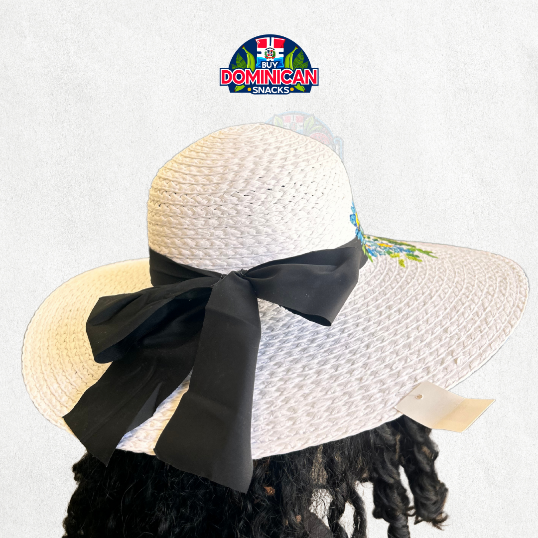 Sombrero con diseño de campo extravagante: estilo dominicano hecho a mano