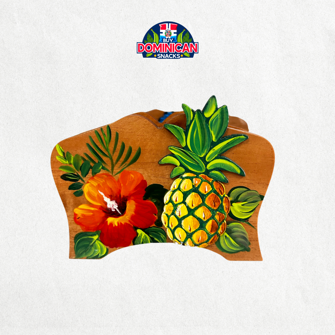 Servilletero dominicano: Delicias de piña e hibisco