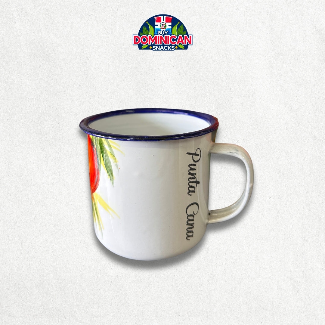 Dominican Enamel-Coated Aluminum Mug with Fruit Design – Vibrant and Fun