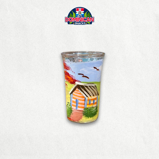 Flamboyant Shot Glass – Handcrafted Dominican Artistry