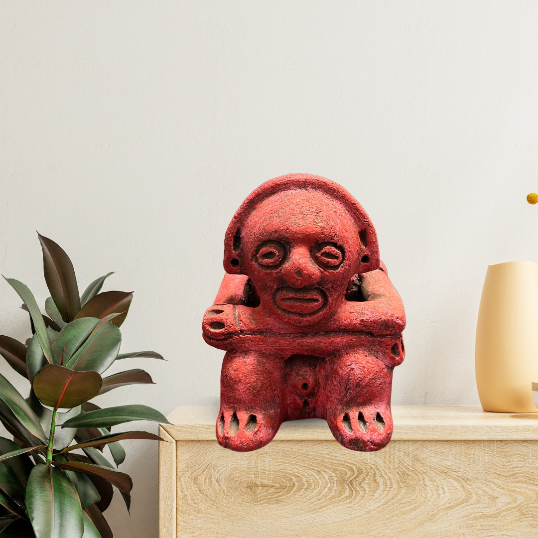 Vasija Efigie Antropomórfica que Encarna al Dios Taíno del Pensamiento - Figuras Artesanales