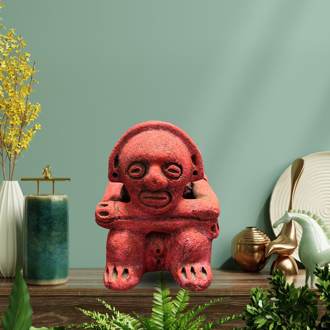 Vasija Efigie Antropomórfica que Encarna al Dios Taíno del Pensamiento - Figuras Artesanales