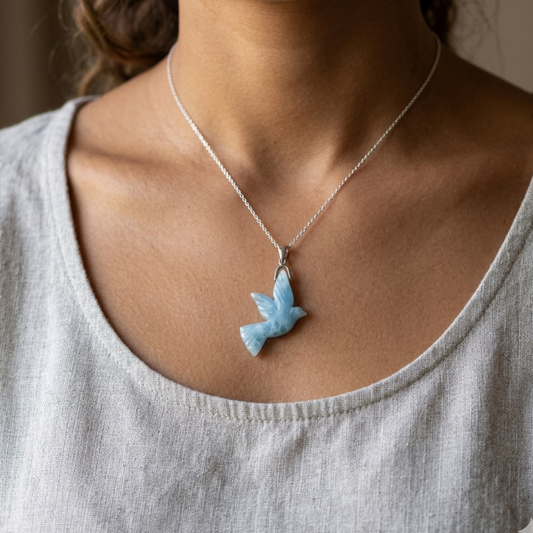 Larimar Dove Pendant