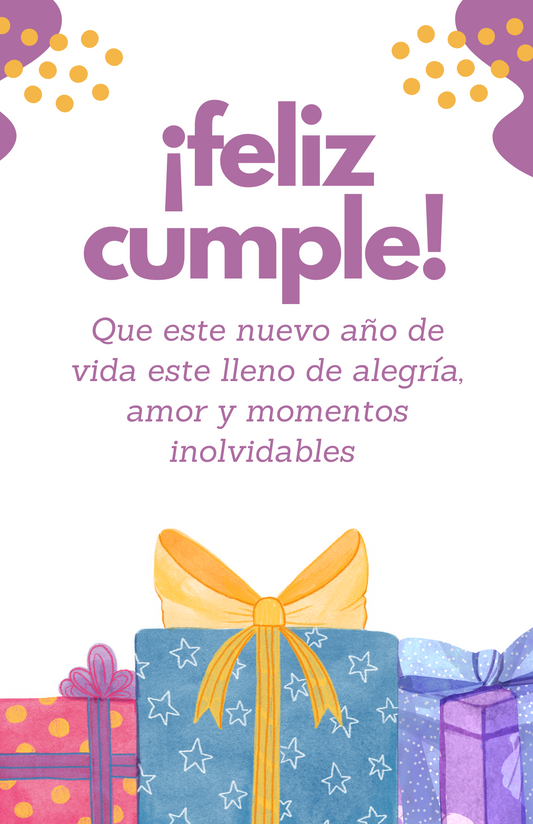 Tarjeta de deseos de cumpleaños