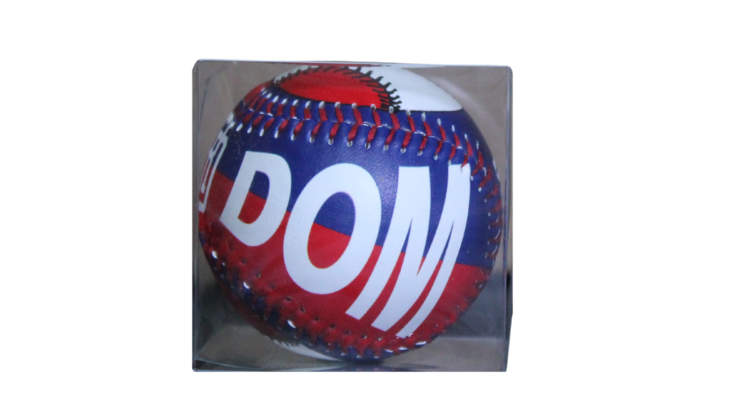 Béisbol con la bandera de República Dominicana - Diseños 'DOM' y 'REP'