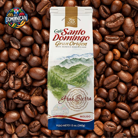 Induban Café Santo Domingo Gran Origen Gran Sierra Ground Coffee - A 12oz bag of unparalleled quality.