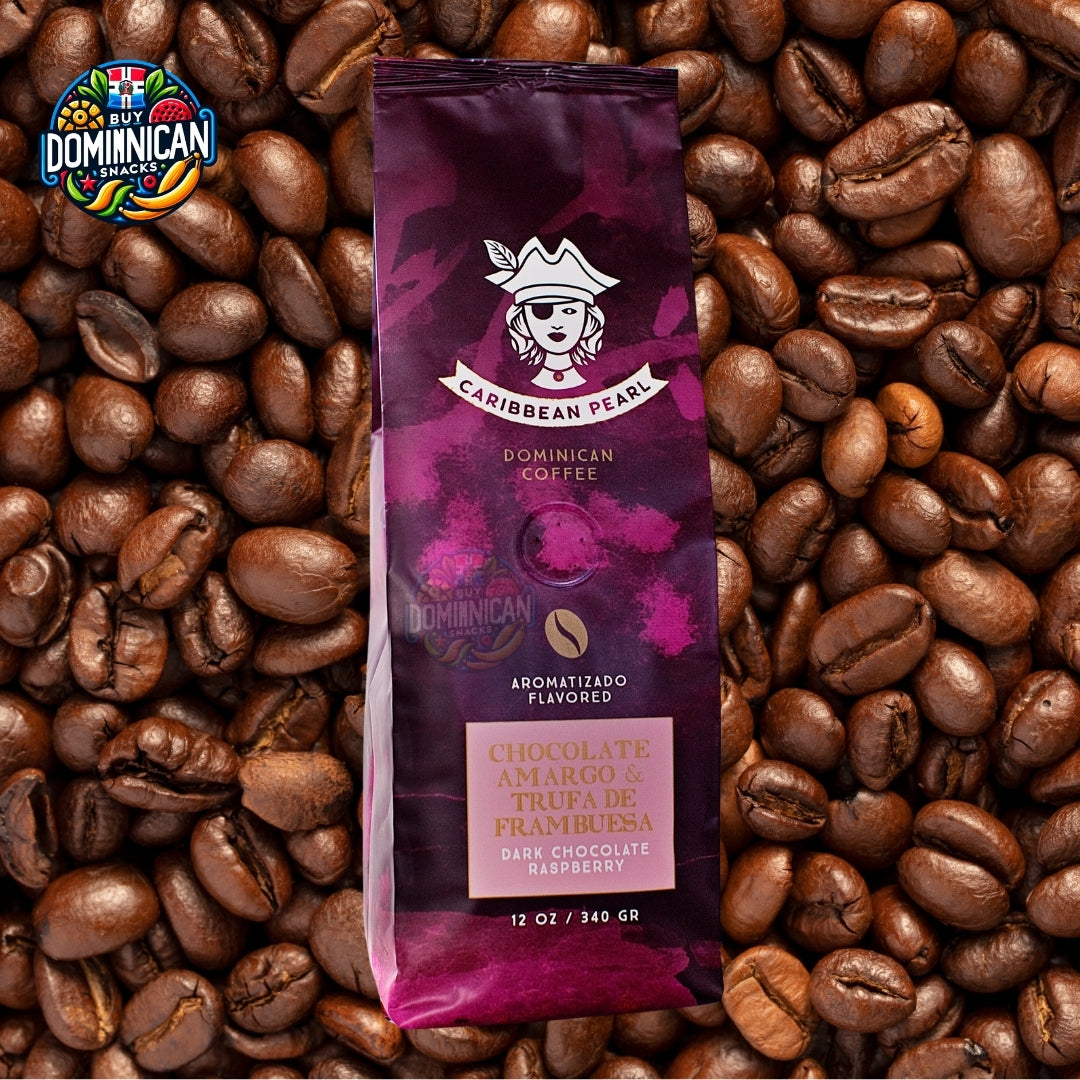 Caribbean Pearl Dark Chocolate Raspberry Coffee - 12oz of 100% Arabica Flavored Coffee