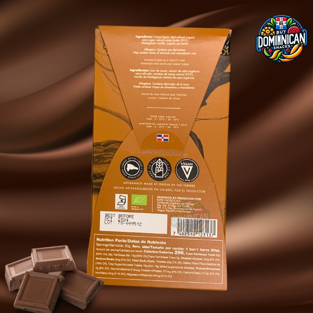 Chocolate Orgánico Kah Kow 70% - 50g de chocolate de lujo