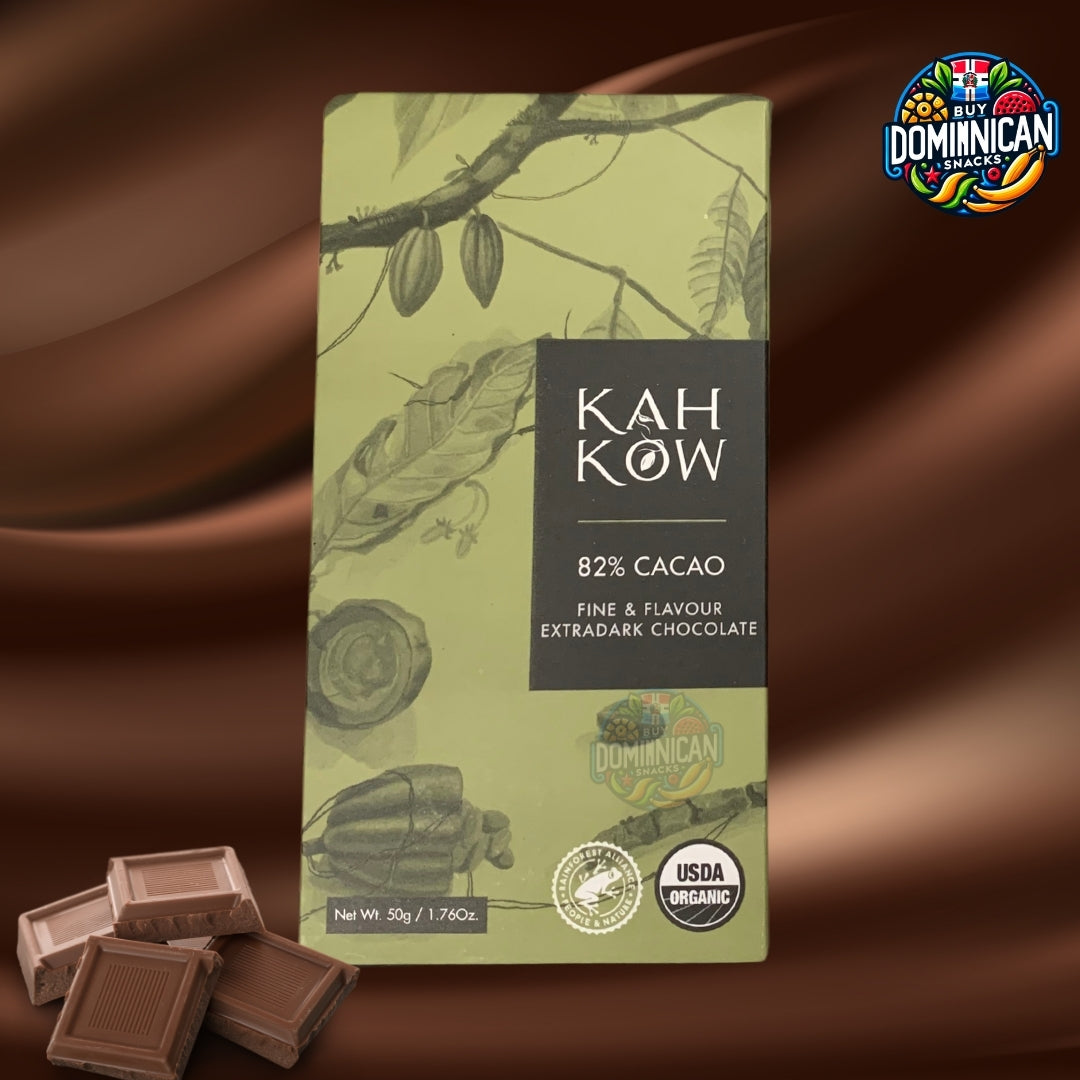 Kah Kow Organic Chocolate 82% - 50g of luxury chocolate
