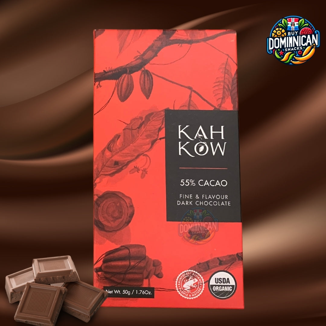 Kah Kow Organic Chocolate 55% - 50g of Dominican delight