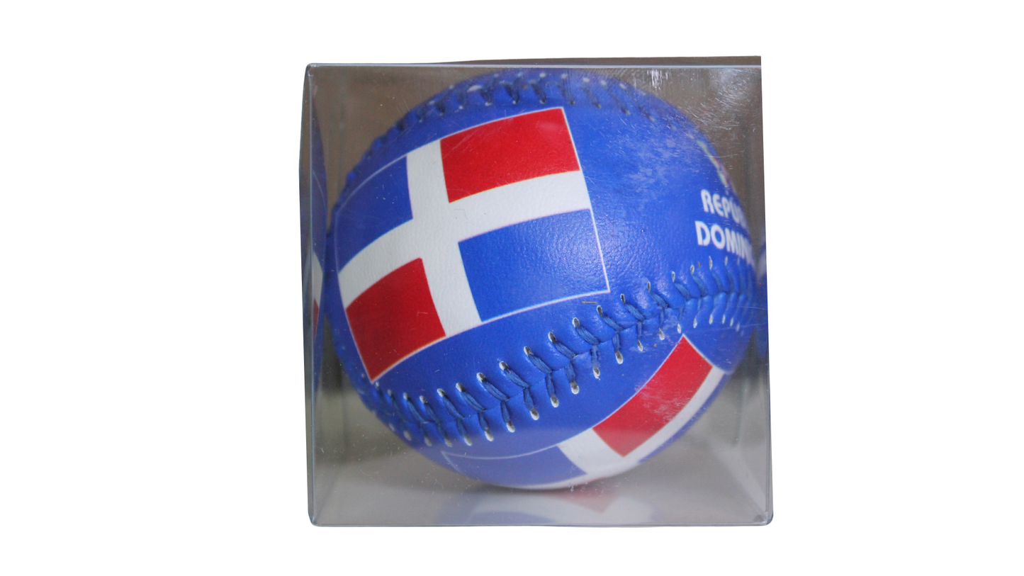 Béisbol con la bandera de República Dominicana y diseño de mariposa - 'REPÚBLICA DOMINICANA'