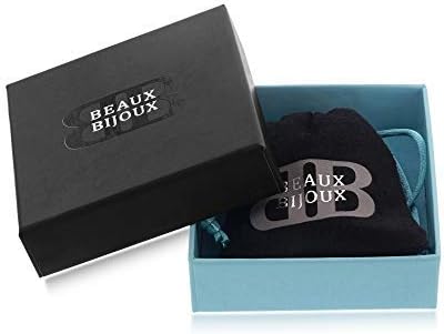 Beaux Bijoux 925 Sterling Silver Cushion-Cut Natural Larimar Pendant Necklace, X Design, 18” Diamond-Cut Cable Chain, Spring Ring Clasp, Gift Box