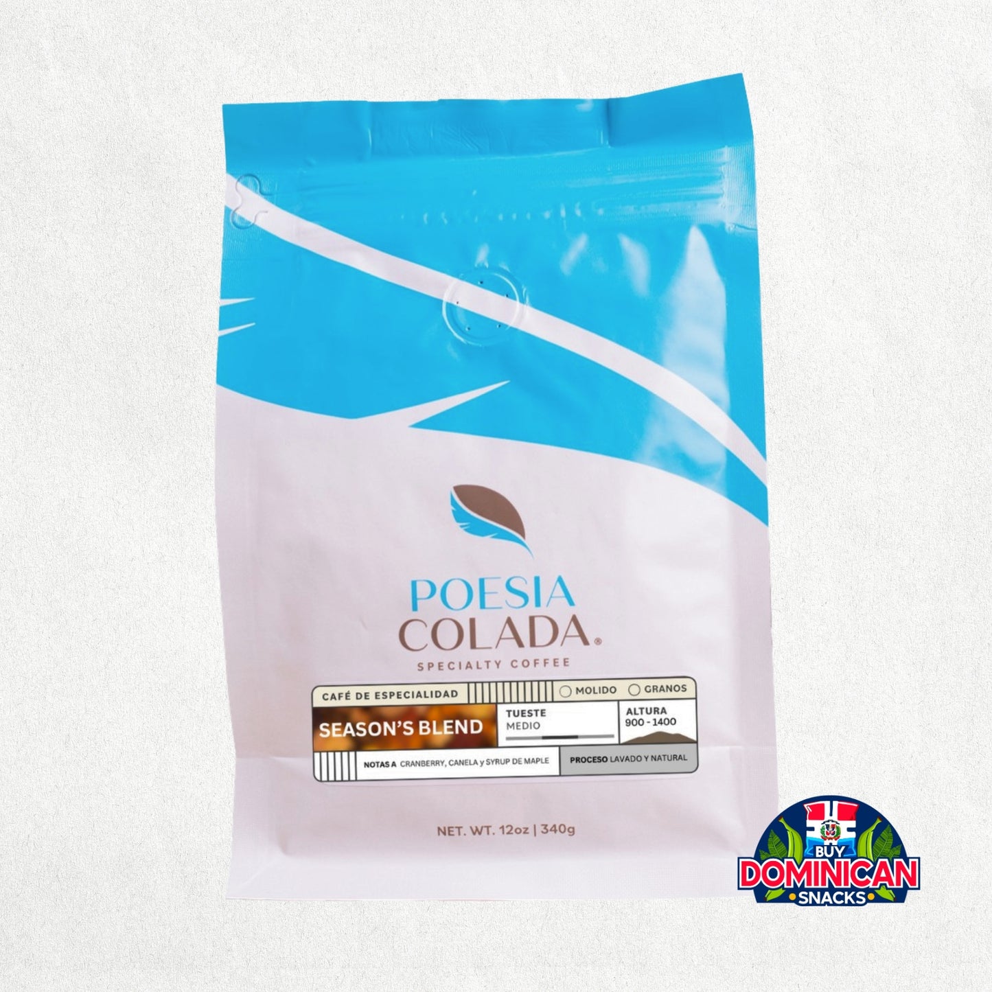 Seasons Blend – Poesía Colada Dominican Coffee 340g | Juicy & Spiced | 100% Ocoa Single Origin
