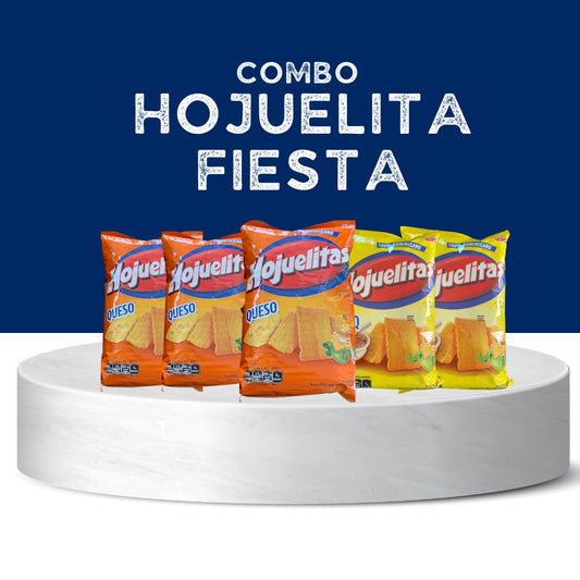 Hojuelitas Dominican Fiesta Pack 5 Units - Cheese & BBQ
