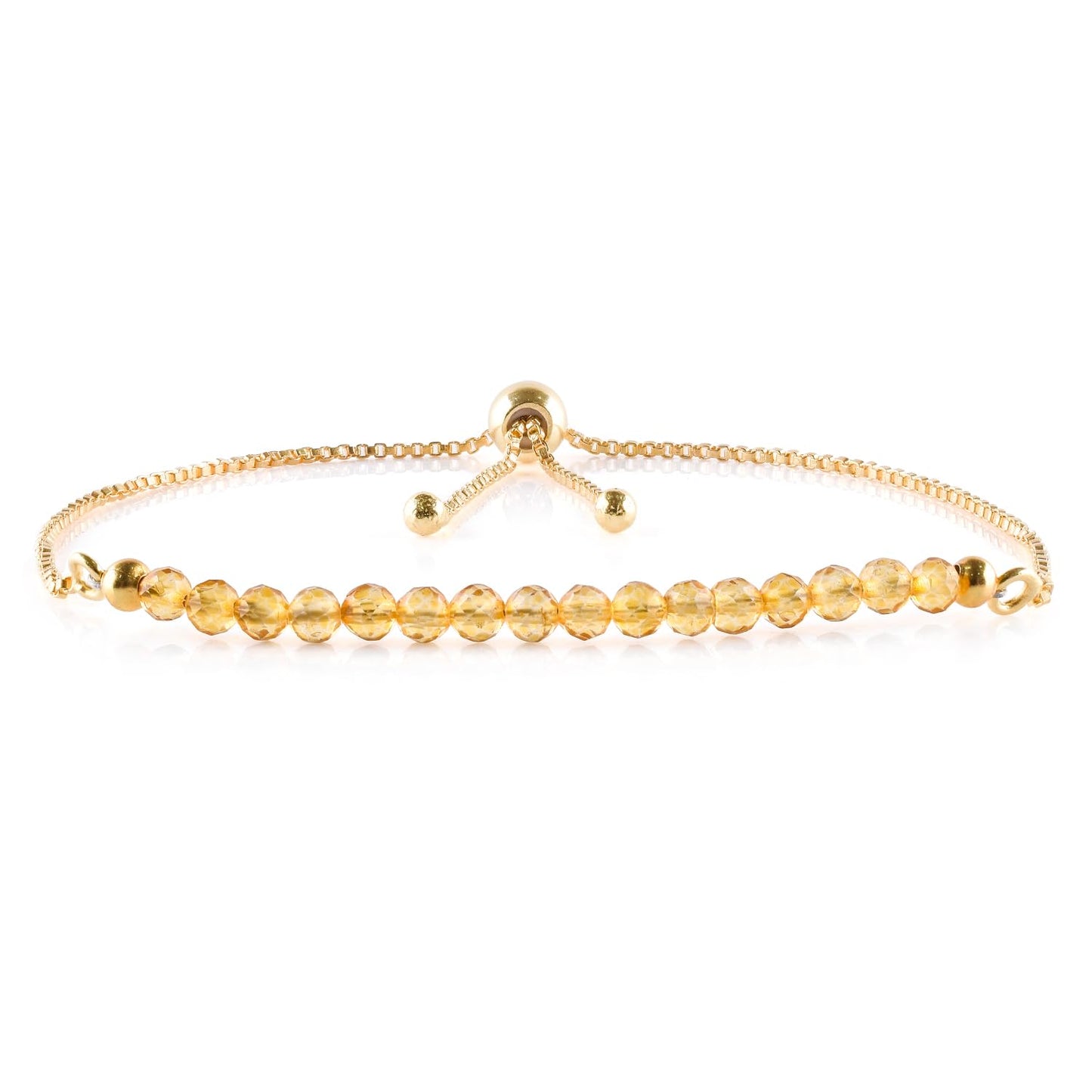 InfinityGemsArt Larimar Slider Bracelet, 14K Gold-Plated Brass, 3mm Faceted Micro Beads, Adjustable 6–9”, Dainty Birthstone Jewelry Gift for Women