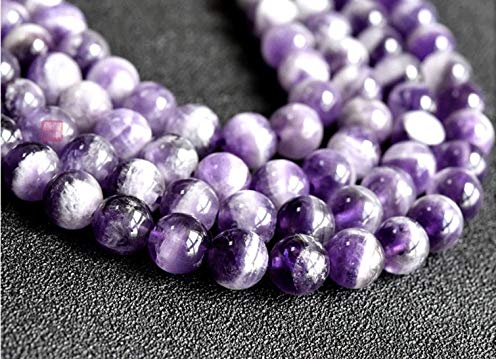 Cuentas sueltas de larimar Barahona de ABCGEMS, 10 mm, redondas y lisas, con inclusiones dendríticas negras, tira de 39 cm, agujero de 1 mm, República Dominicana, suministros para bisutería 