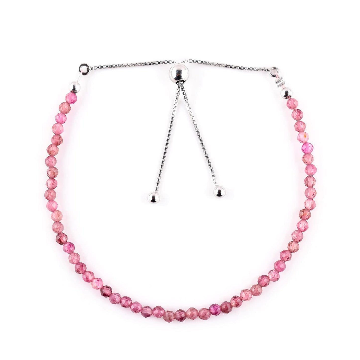 Pulsera bolo de larimar OdrillionGems en plata de ley 925 rodiada, cuentas facetadas azul cielo de 3 mm, cadena ajustable, regalo minimalista hecho a mano para mujer. 