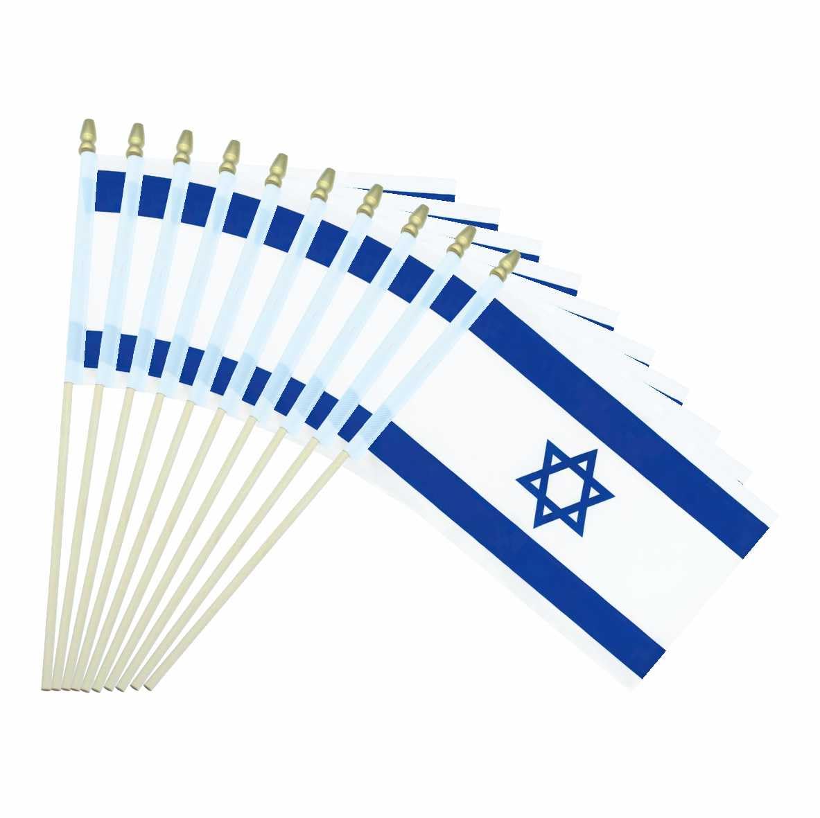 25Pack Small Dominica Flag Handheld Mini Dominican Flag on Stick 5x8 Inch