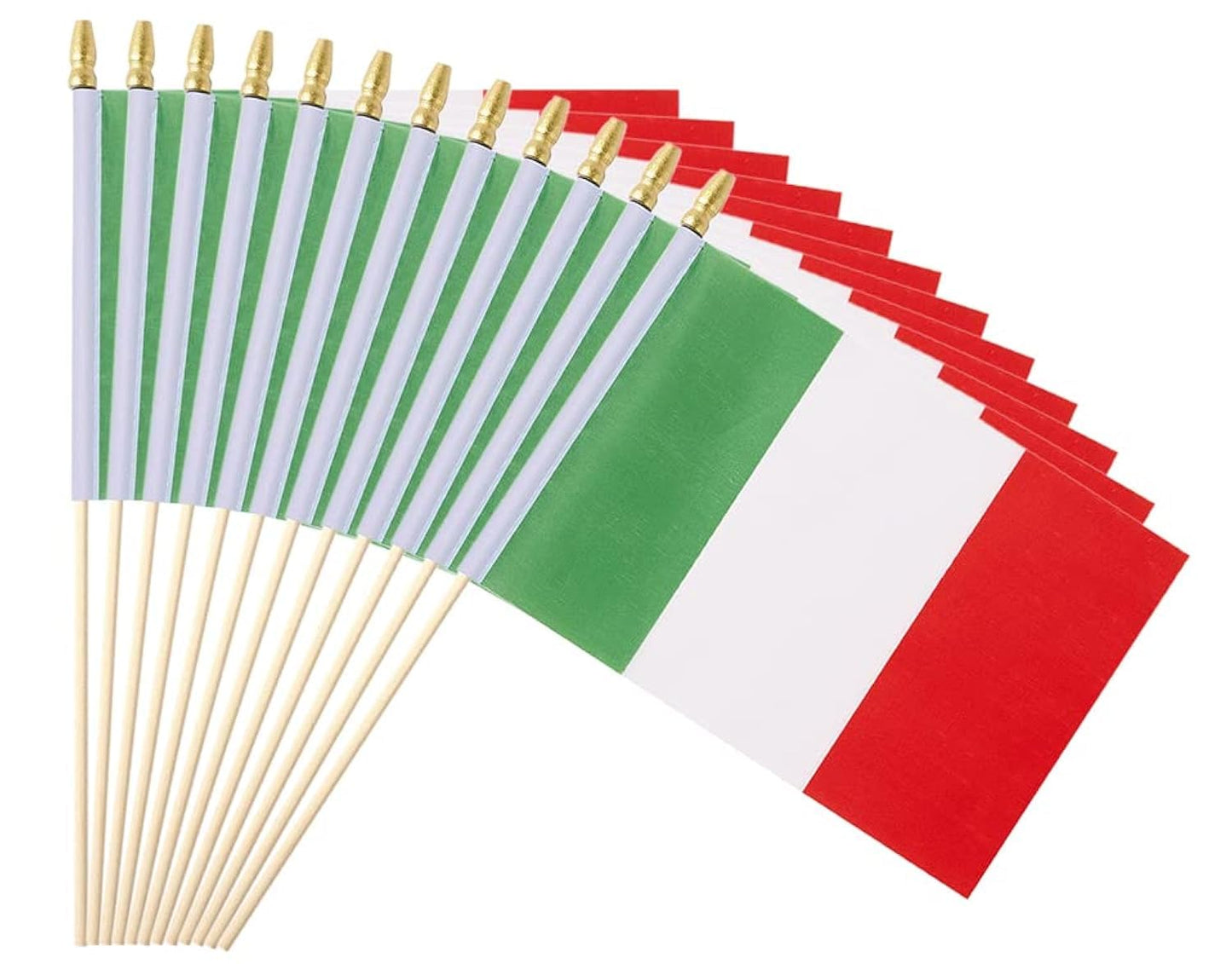 25Pack Small Dominica Flag Handheld Mini Dominican Flag on Stick 5x8 Inch