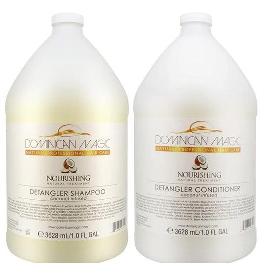 Dominican Magic Coconut Detangler 2-Gallon Set – Shampoo & Conditioner