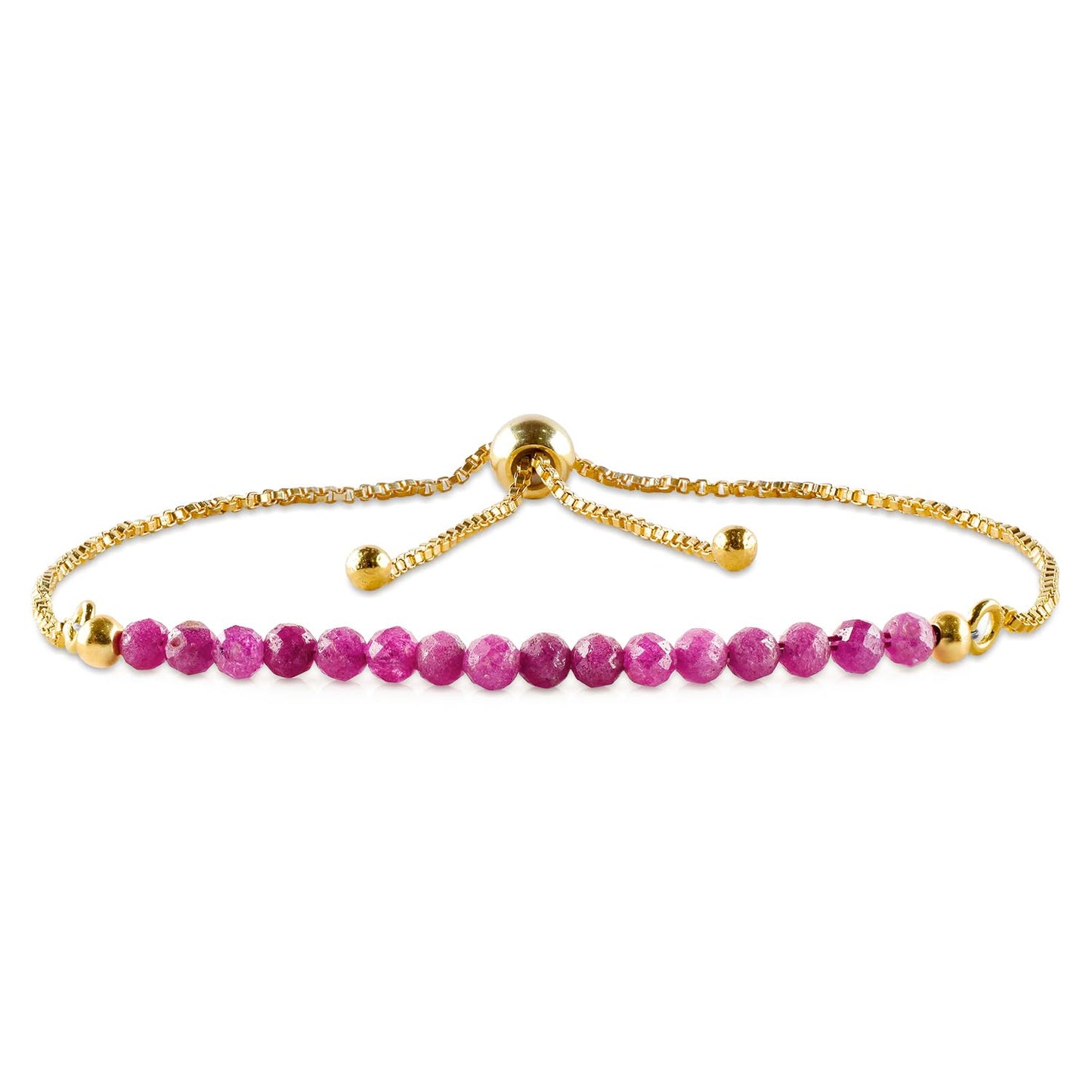 InfinityGemsArt Larimar Slider Bracelet, 14K Gold-Plated Brass, 3mm Faceted Micro Beads, Adjustable 6–9”, Dainty Birthstone Jewelry Gift for Women