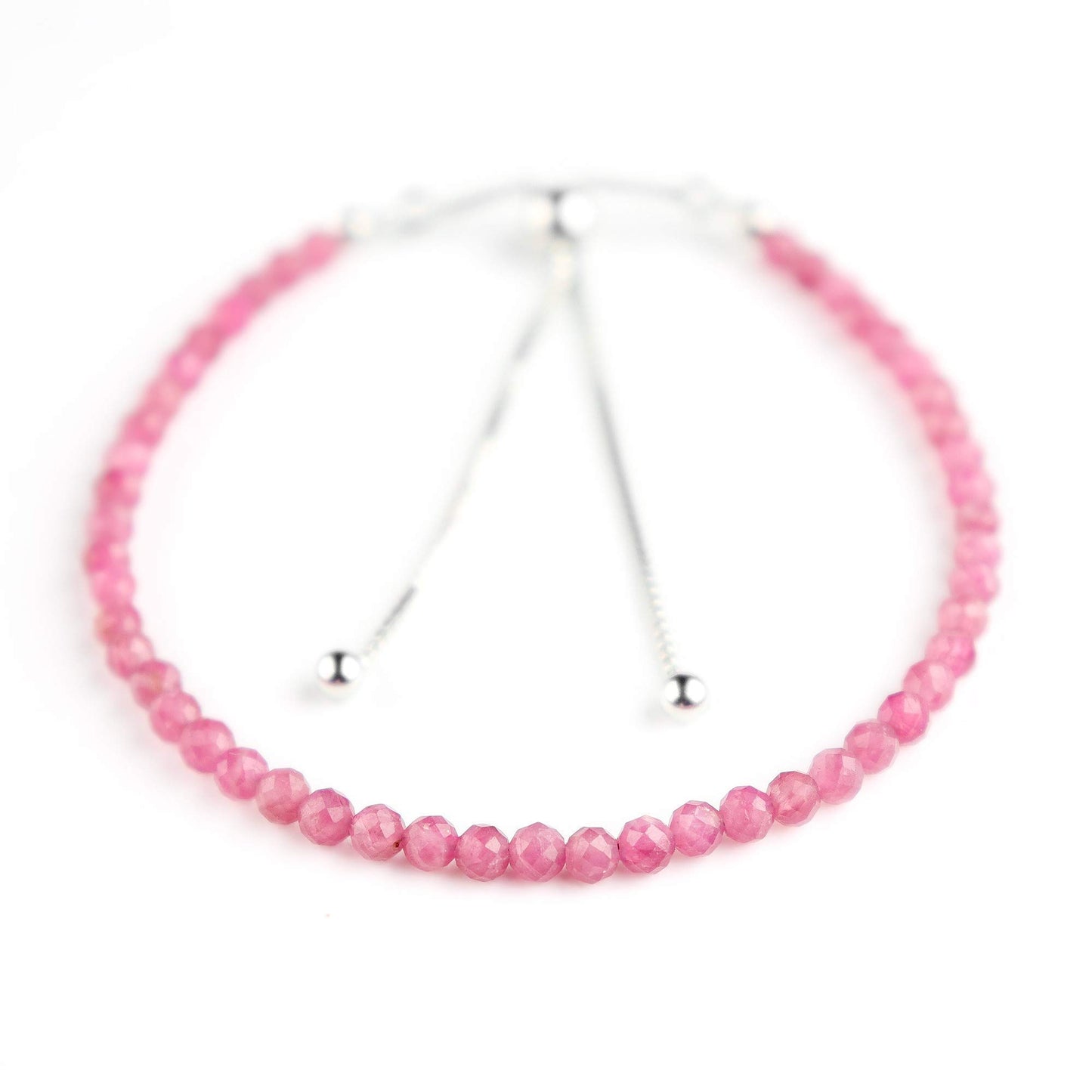 Pulsera bolo de larimar OdrillionGems en plata de ley 925 rodiada, cuentas facetadas azul cielo de 3 mm, cadena ajustable, regalo minimalista hecho a mano para mujer. 