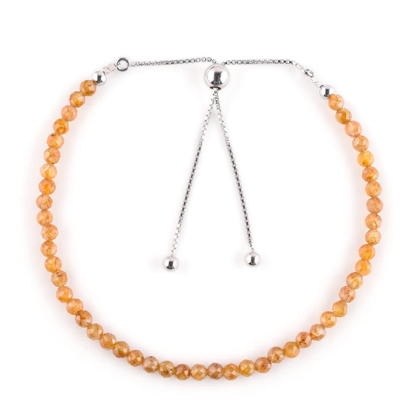 Pulsera bolo de larimar OdrillionGems en plata de ley 925 rodiada, cuentas facetadas azul cielo de 3 mm, cadena ajustable, regalo minimalista hecho a mano para mujer. 